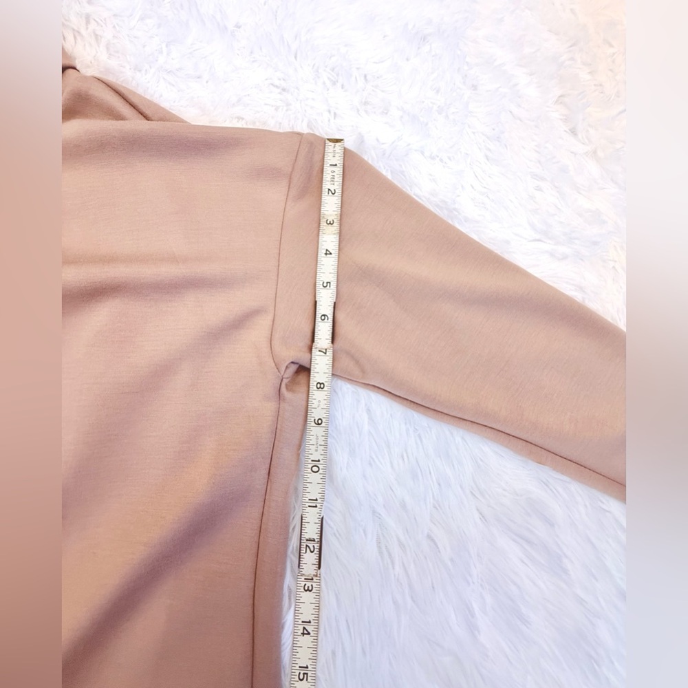 WIHOLL Taupe Mock Neck Long Sleeve Top – Size XL (NWT) - Picture 16 of 16